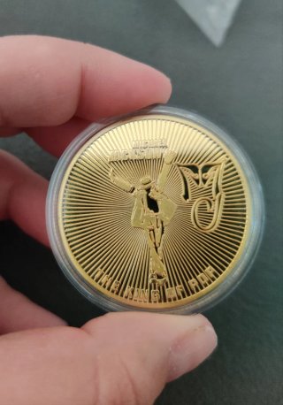 Moneda Michael Jackson Dorada