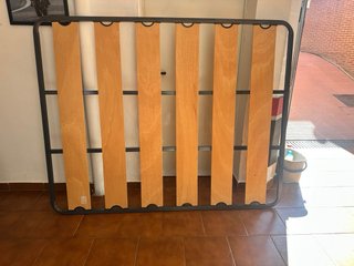 Cama Matrimonio 150x190 Madera y Metal