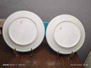 2 Platos Vintage Porcelana Caballos