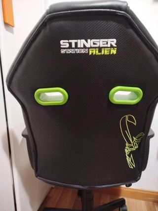 Silla Gamer Stinger Station Alien Negra/Verde