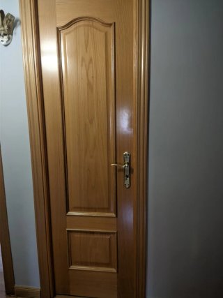 Puertas de roble con cristal