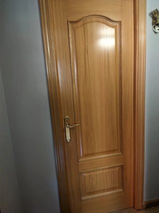 Puertas de roble con cristal