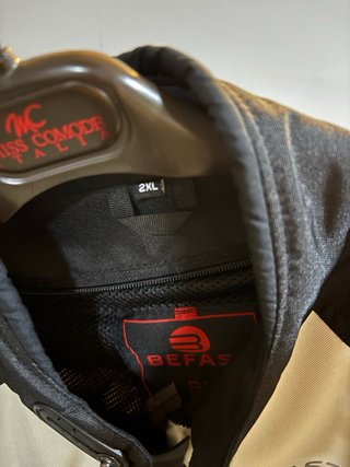 Giacca moto BEFAST touring beige/nera