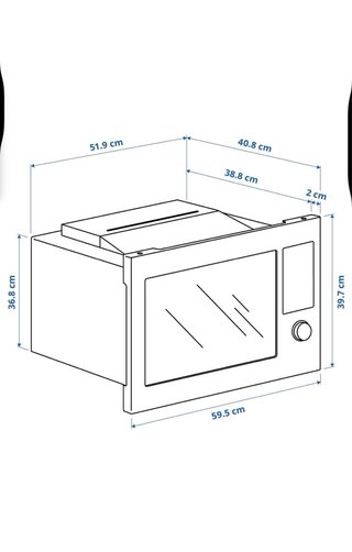 Microondas Encastrable Negro IKEA SIN ESTRENAR