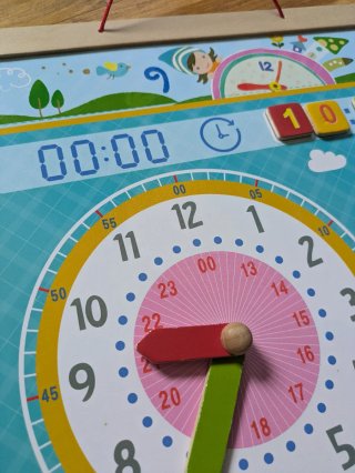 Panel didáctico reloj magnético