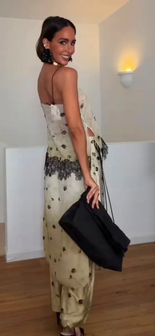 Conjunto lencero Zara encaje Talla S
