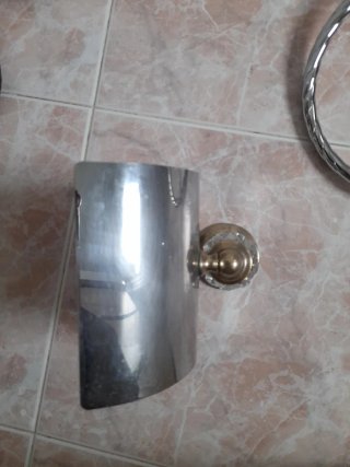 Set Apliques Baño Vintage Dorado y Cristal