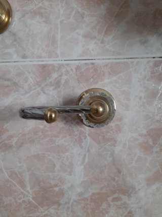Set Apliques Baño Vintage Dorado y Cristal