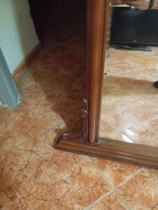 Espejo antiguo de madera