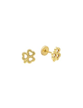 Pendientes Oro Trébol