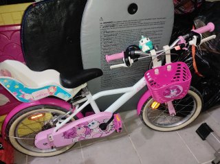 Bicicleta infantil niña unicornio 16 pulgadas