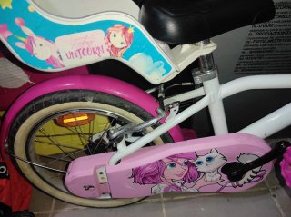 Bicicleta infantil niña unicornio 16 pulgadas