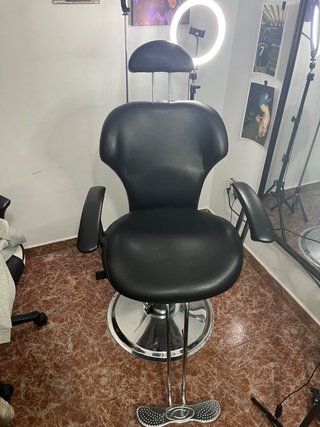 Silla Barberia Profesional Con Aros Luz Led!