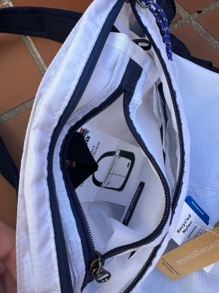 Borsa a tracolla Patagonia Bianca e Blu