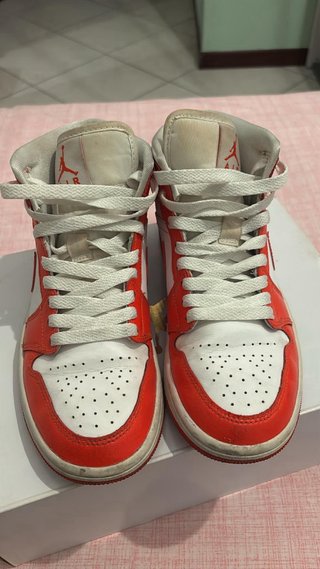Nike Air Jordan 1 Mid Red White Taglia 36