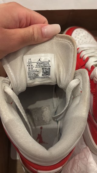 Nike Air Jordan 1 Mid Red White Taglia 36