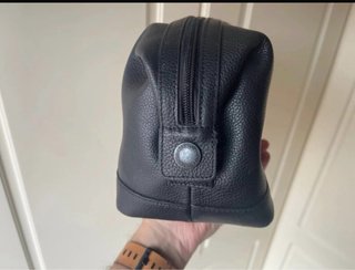 Neceser Barbour Internacional Cuero Negro 25*15*13