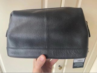 Neceser Barbour Internacional Cuero Negro 25*15*13