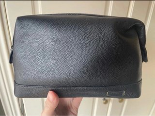 Neceser Barbour Internacional Cuero Negro 25*15*13