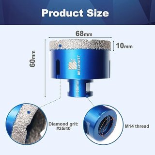 Broca Diamante Azulejo 68mm M14