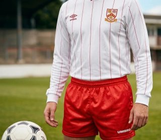 Pantaloncini Umbro Vintage Monogram Rossi