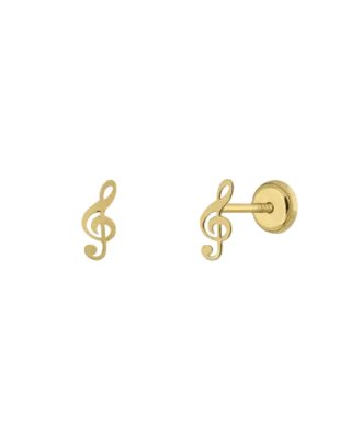 Pendientes Oro Clave de Sol