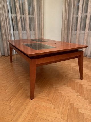 Mesa de centro madera y cristal