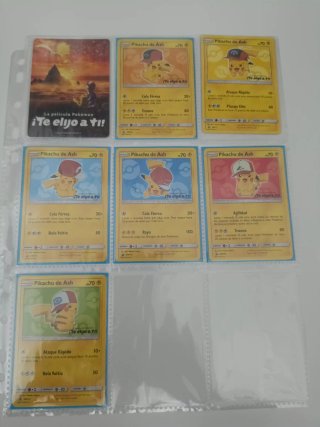 Colección Cartas Pokémon Pikachu de Ash
