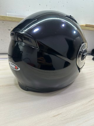 Casco Moto Integral Negro con visera integrada ,