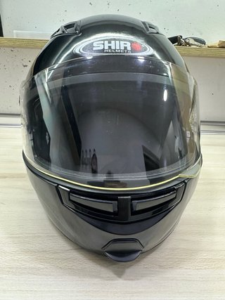 Casco Moto Integral Negro con visera integrada ,