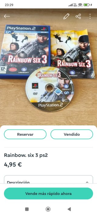 Rainbow Six 3 PS2 (Ubisoft)