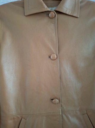 Chaqueta Piel Auténtica Camel Talla XL