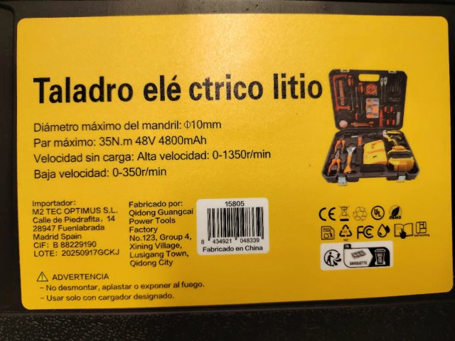 Kit herramientas taladro 2 baterías
