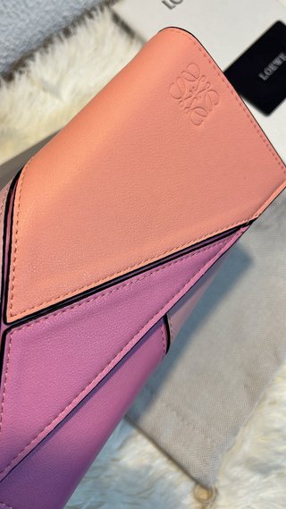 Carteira Loewe Puzzle Laranja e Rosa
