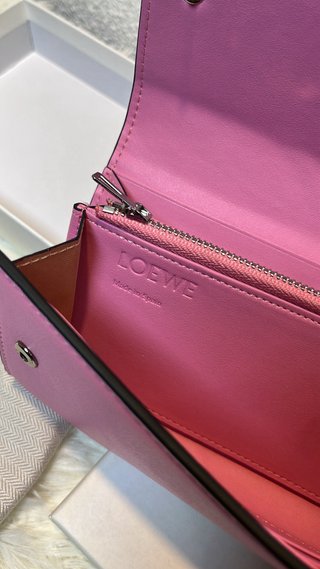 Carteira Loewe Puzzle Laranja e Rosa