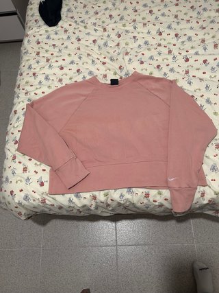 Sudadera rosa manga larga