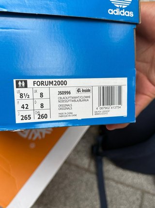 Zapatillas Adidas Forum 2000 Hombre Negras Blancas
