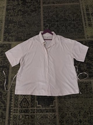 Camisa H&M Beige Manga Corta Talla XL