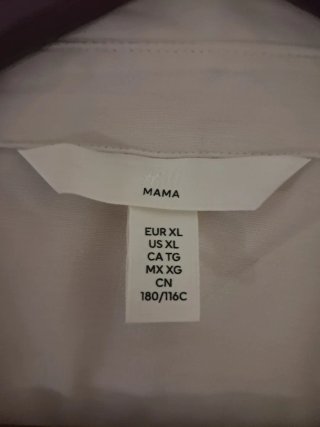 Camisa H&M Beige Manga Corta Talla XL