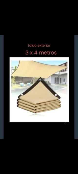 Toldo exterior 3x4m beige