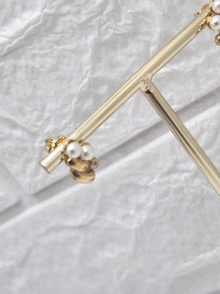 Pendientes Chapados Oro 18k Perlas y Circonitas