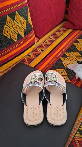 Sandalias Marroquíes Cuero Bordadas