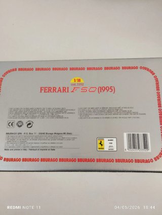 Burago Ferrari F50 1:18 Rojo
