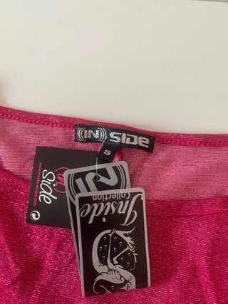 Camiseta brillante rosa fucsia