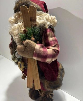 Papá Noel Decorativo con Esquís y Farol