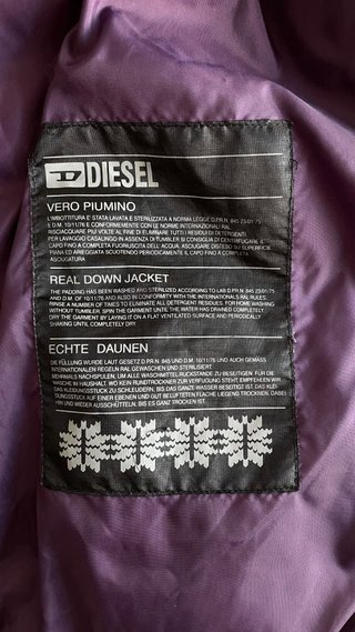 Chaqueta Diesel plateada bomber