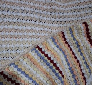 Top Verano Crochet Mujer Beige Multicolor