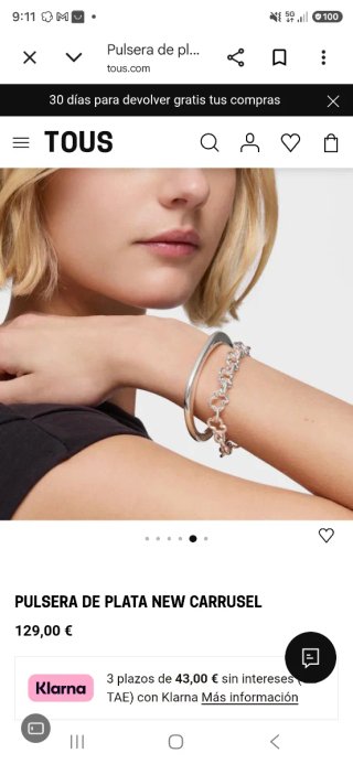 Pulsera New Carrusel Tous Plata
