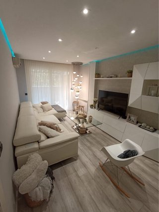 Sofá Chaiselongue Piel Blanco