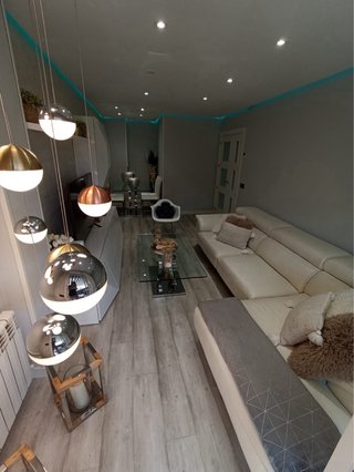Sofá Chaiselongue Piel Blanco